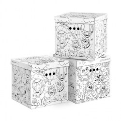 Коробка для хранения Valiant Раскрась сам, складная, 31,5 x 31,5 x 31,5 см